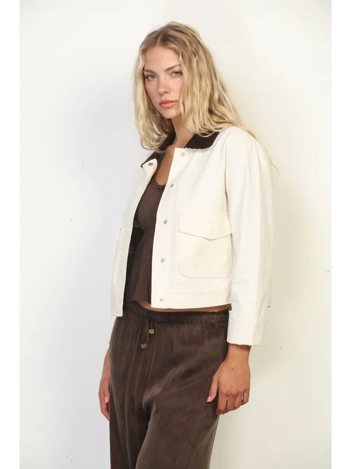 GARMENT FADED WASH CANVAS BARN JACKET