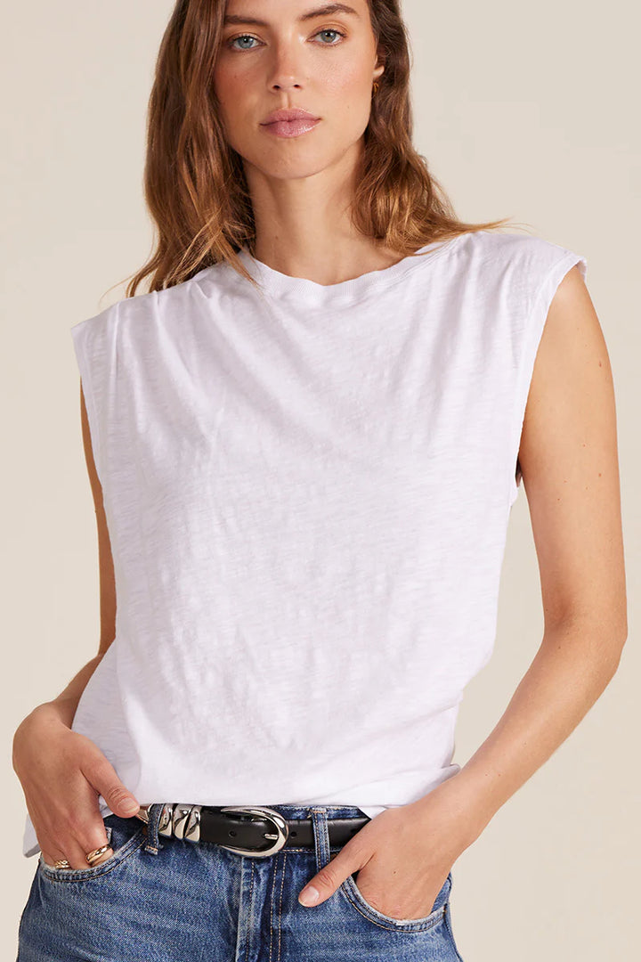 SHIRR MOCK NECK TANK