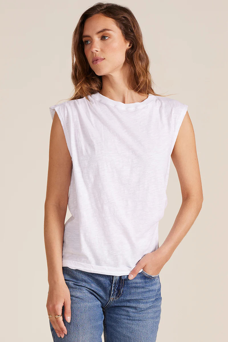 SHIRR MOCK NECK TANK