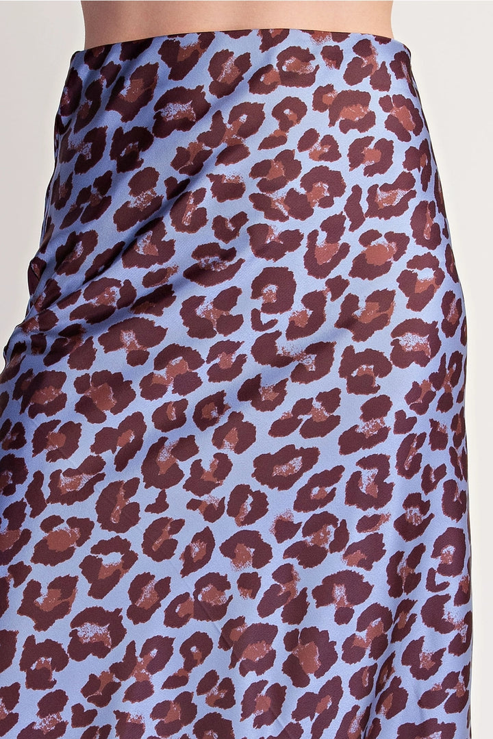 HIGH WAIST ANIMAL MIDI SKIRT