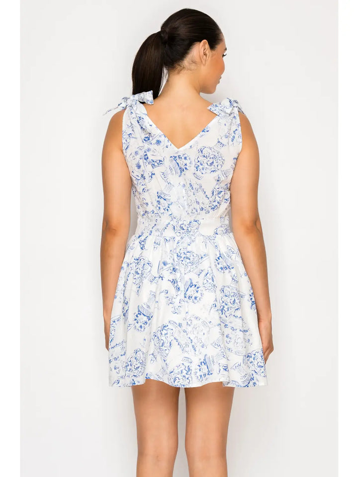 DELOS PORCELAIN SHORT DRESS