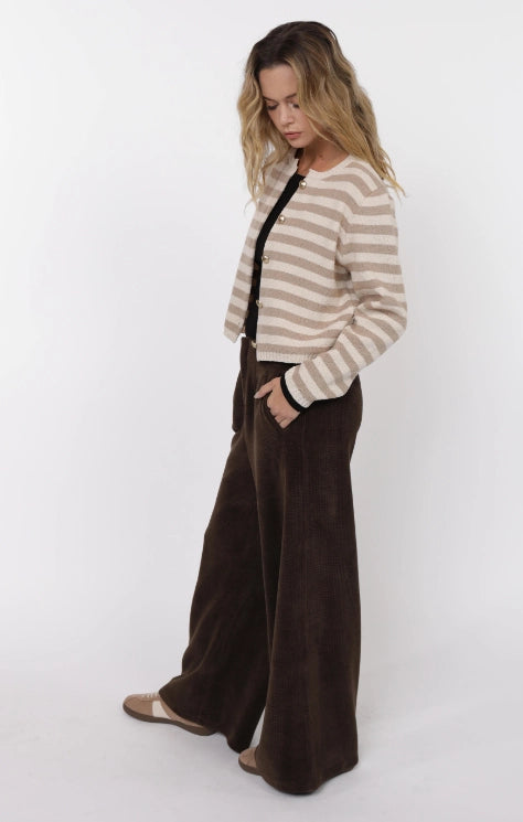 DAPHNE LONG SLEEVE STRIPE CARDIGAN