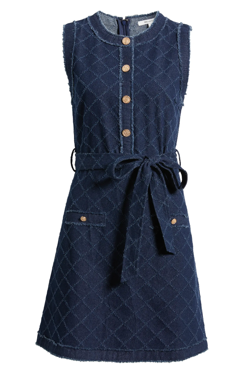 JACQUARD DENIM DRESS