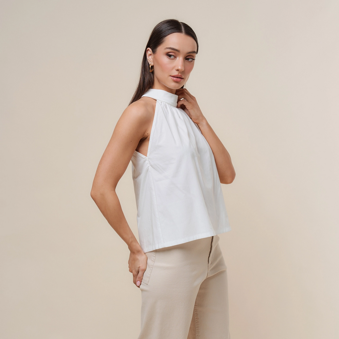 HALTER NECK BLOUSE TOP