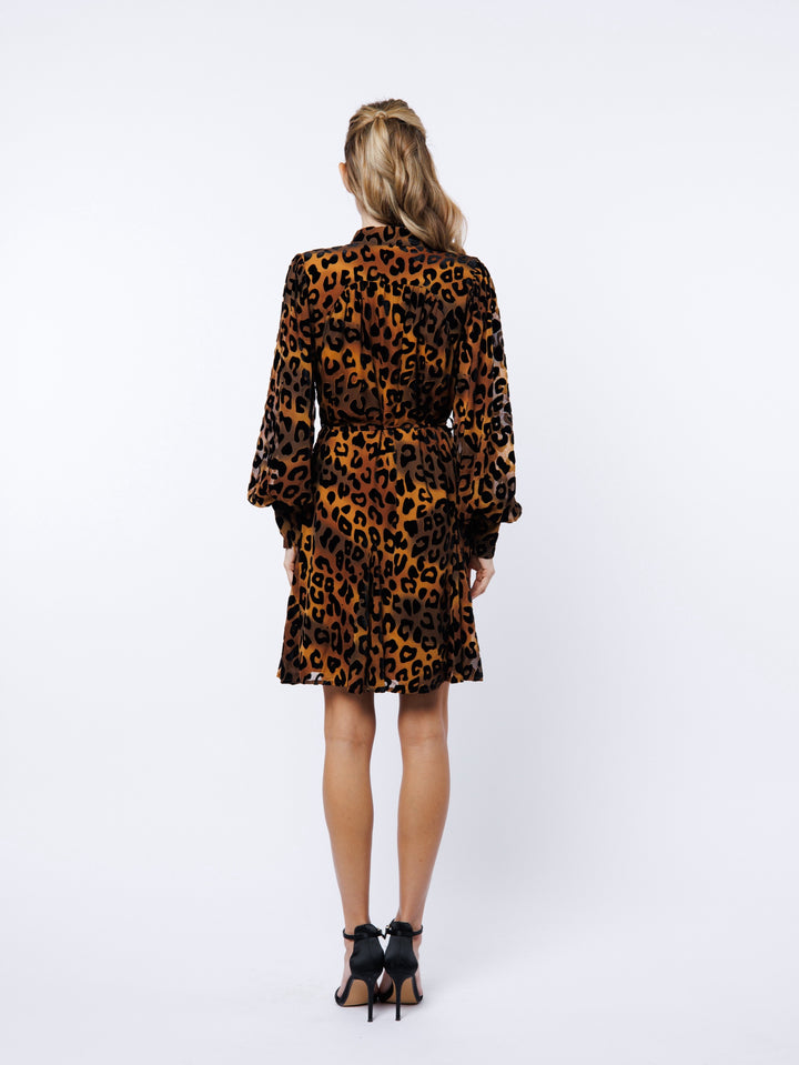 SUXIE ANIMAL BURNOUT MINI DRESS