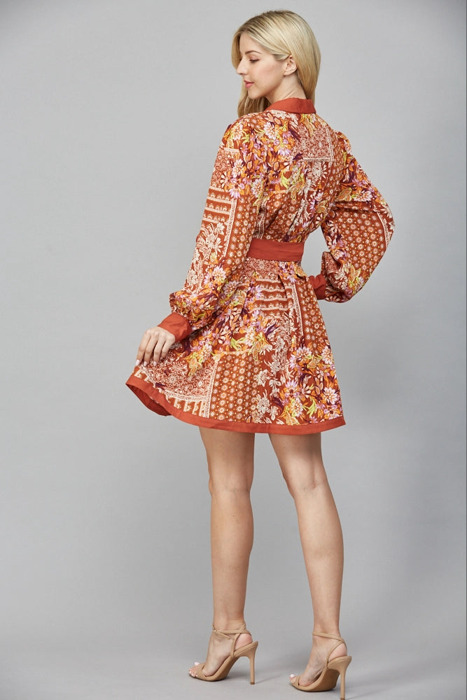 LONG SLEEVE MINI DRESS