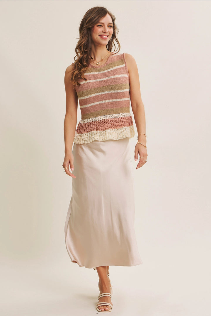 SILKY SATIN BIAS CUT SKIRT