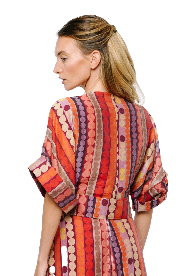 CLARISA TIE FRONT BLOUSE