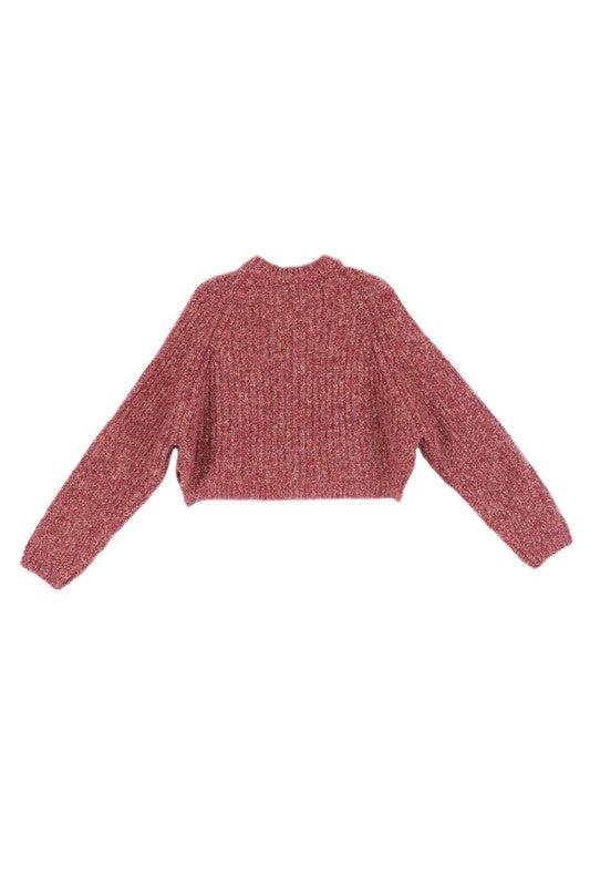 Melange multicolor sweater top