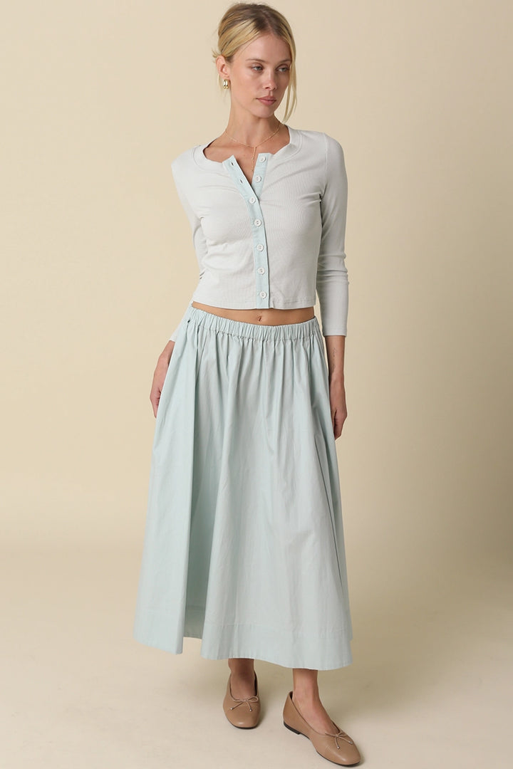 SASHA CROP BUTTON CARDIGAN