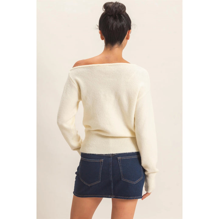 OFF THE SHOULDER SWEATER TOP
