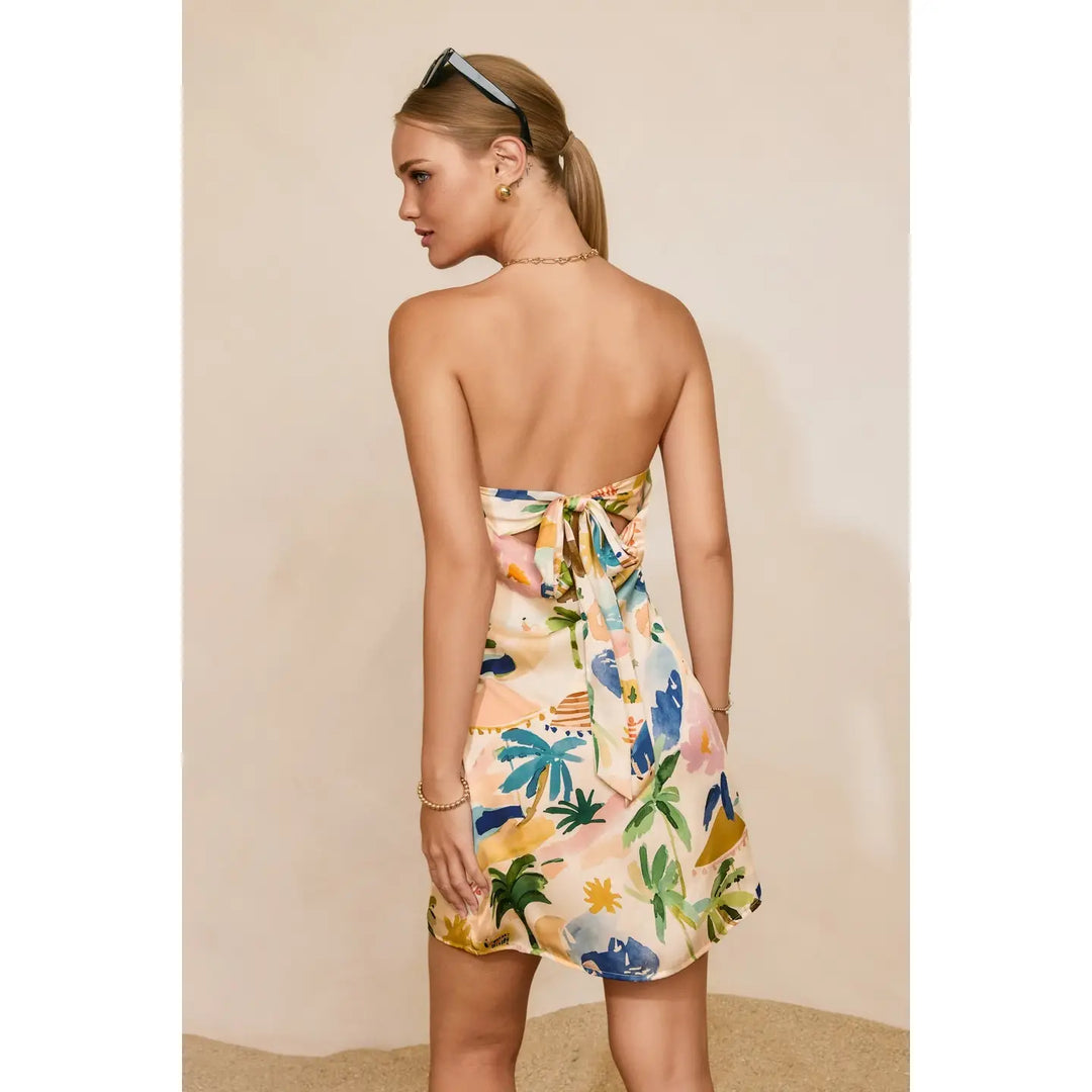 ISLA BONITA STRAPLESS BACK DETAIL MINI DRESS