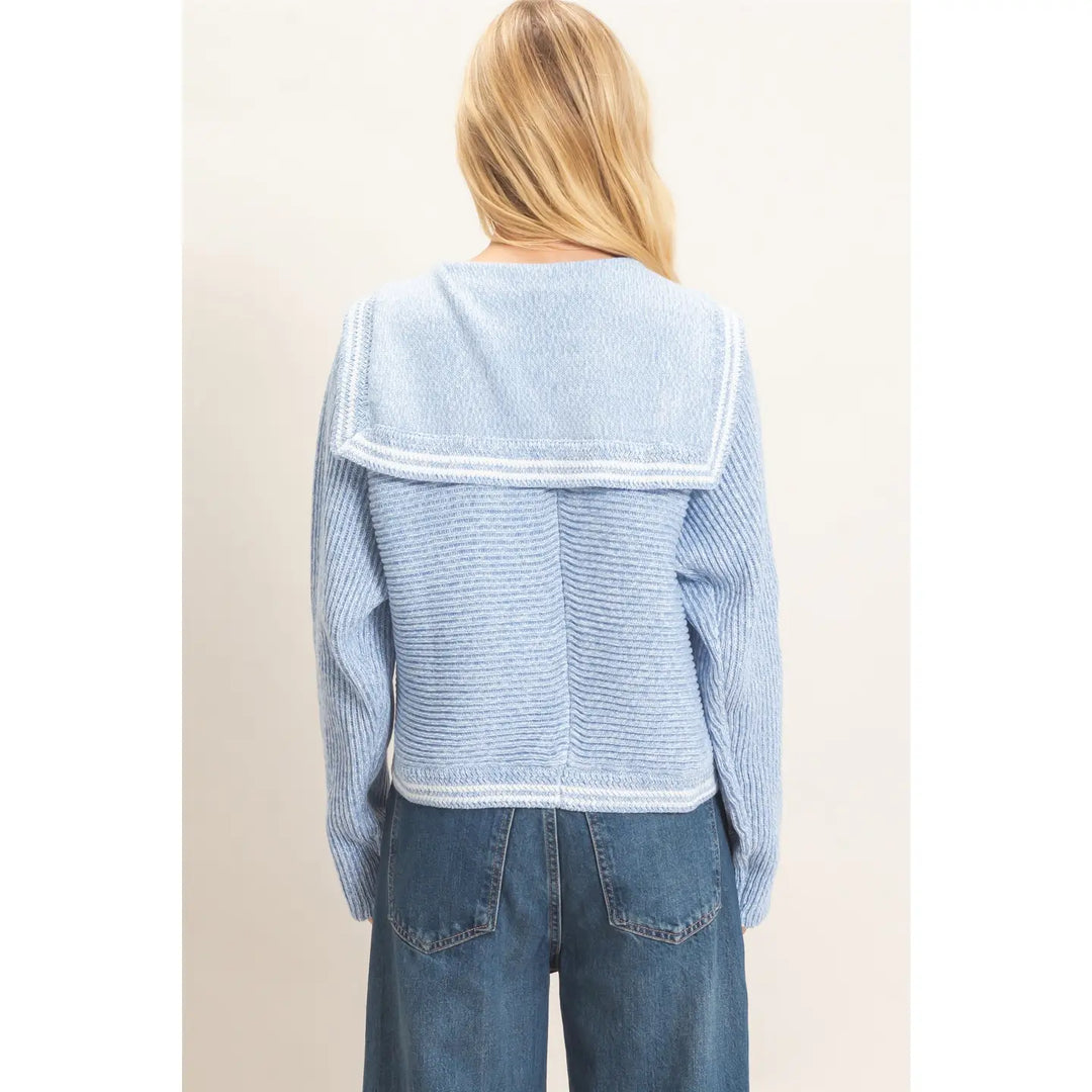 RIBBED BUTTON-UP CARDIGAN