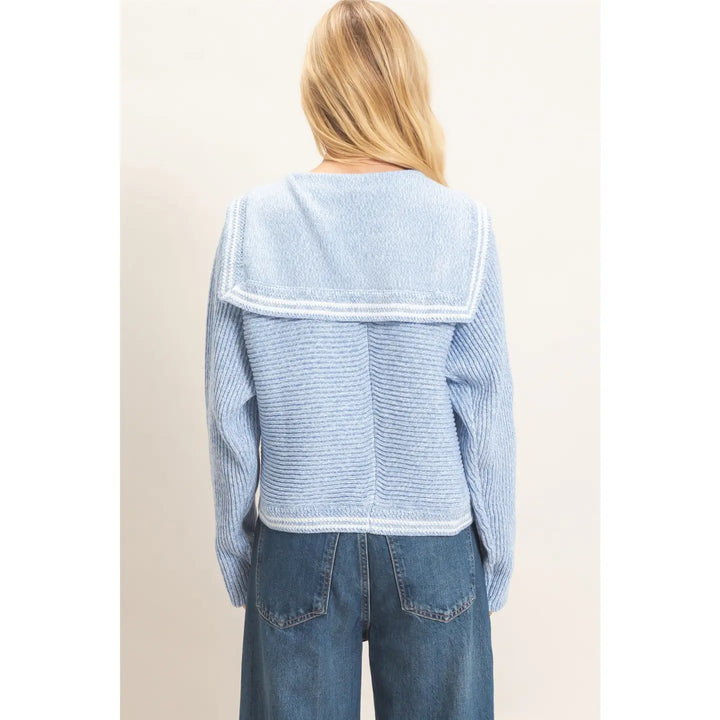 RIBBED BUTTON-UP CARDIGAN