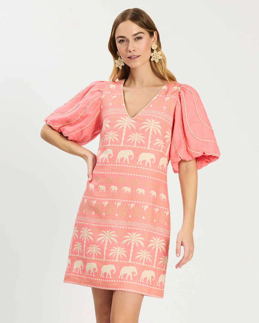 LEXI LINEN TROPICAL DRESS