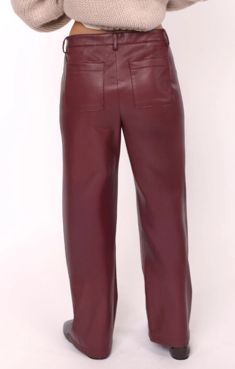 NIGHT VISION FAUX LEATHER PANTS