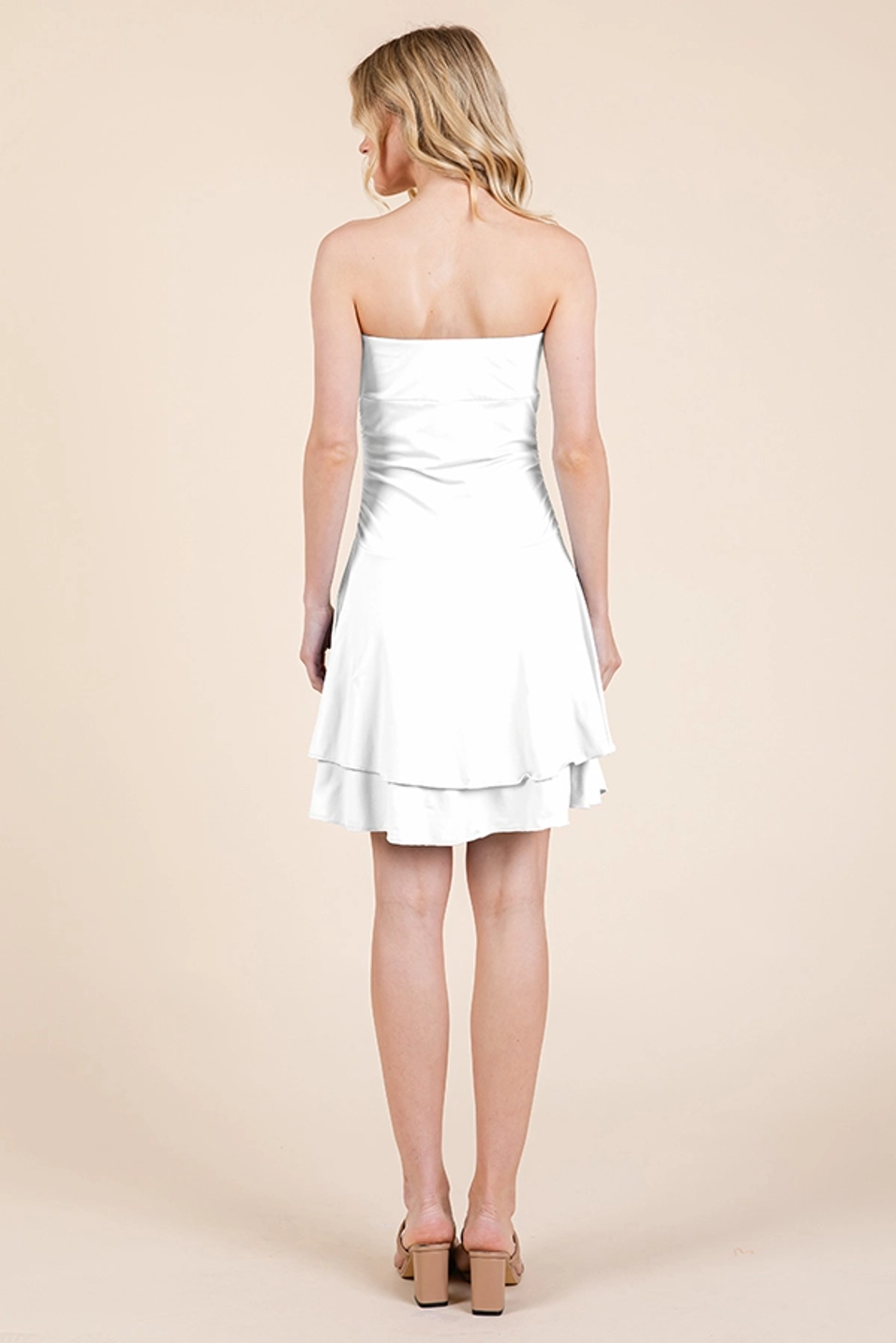 LAYERED FLARE MINI DRESS