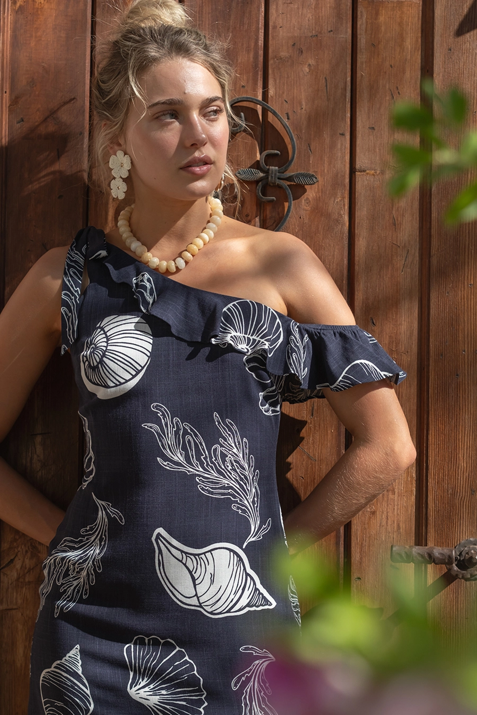 ONE SHOULDER MIDI DRESS