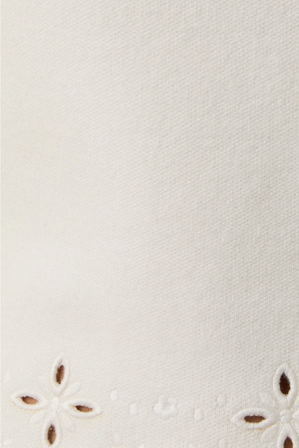 SQUARE NECK EYELET SWEATER TOP