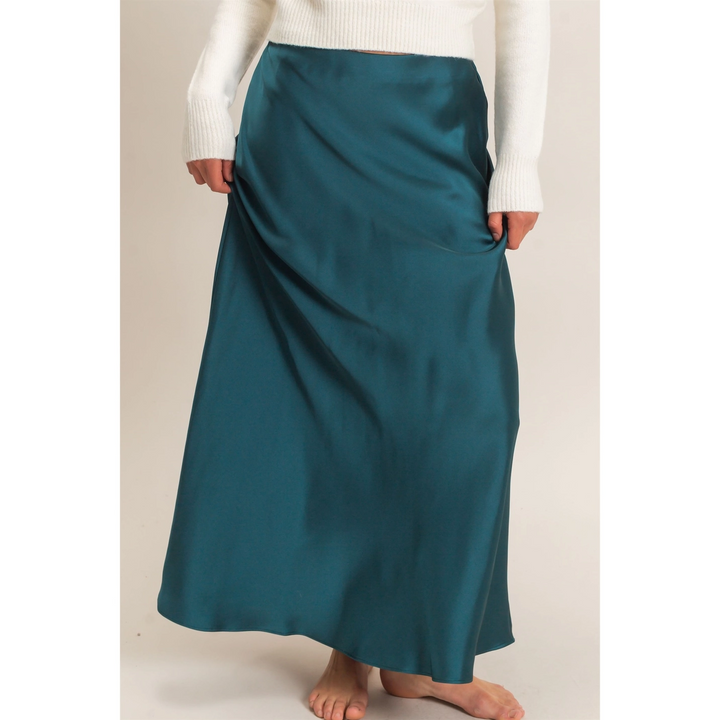 SATIN MAXI SKIRT