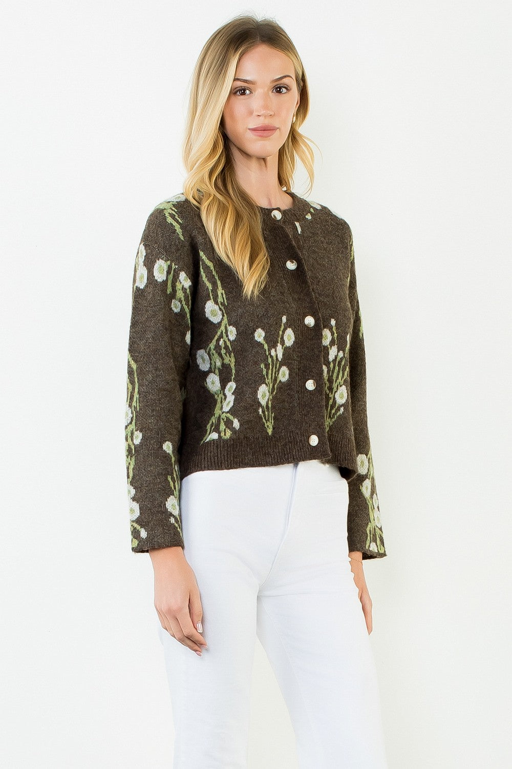 CHERRY BLOSSOM PRINT CARDIGAN