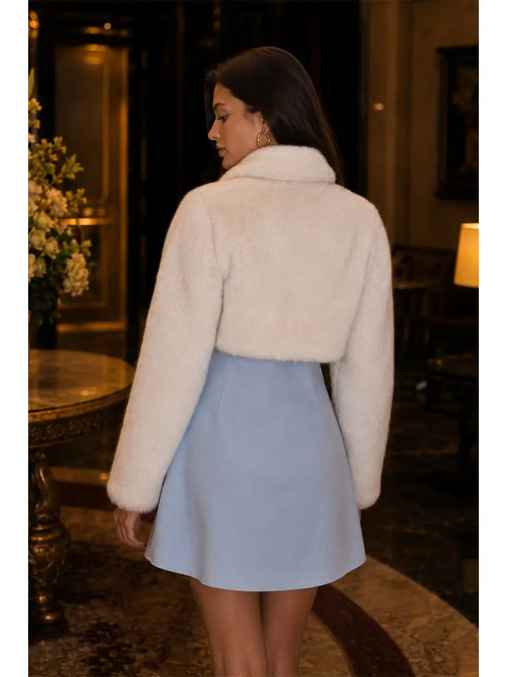 FAUX FUR BOLERO JACKET