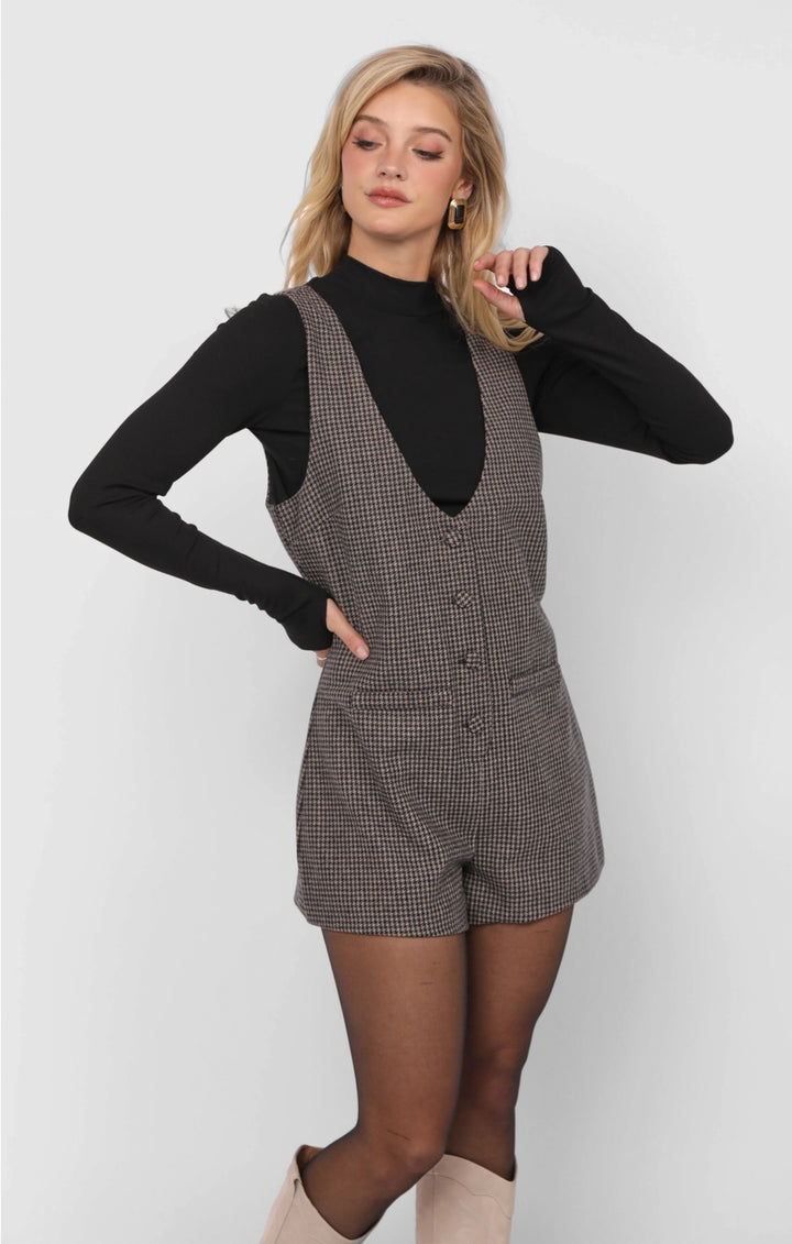 OUTTA HERE OFFICER BUTTONS ROMPER