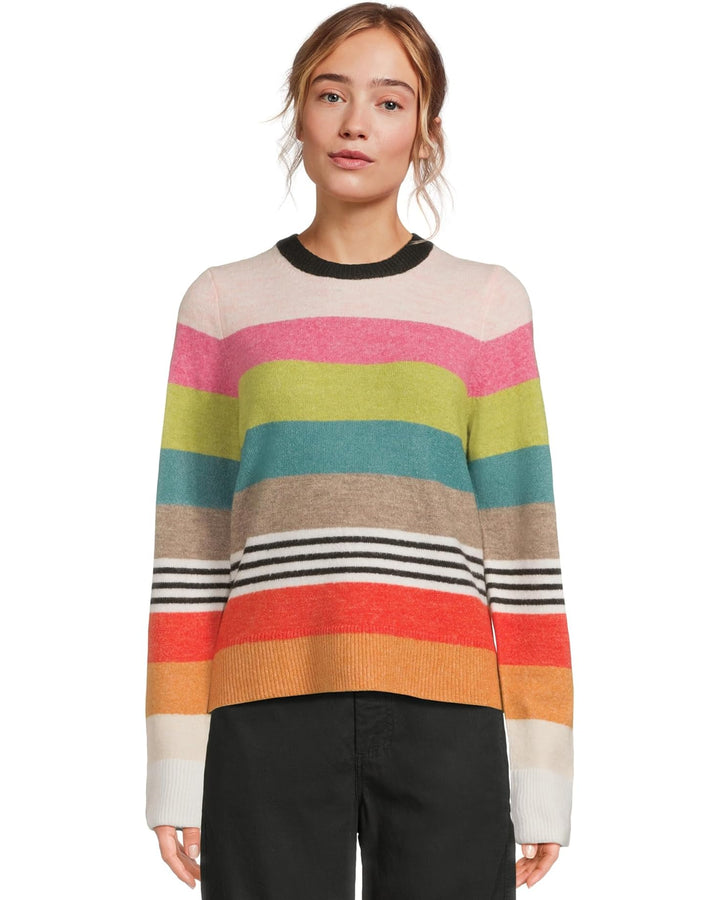 IRENE STRIPE CREW NECK PULLOVER