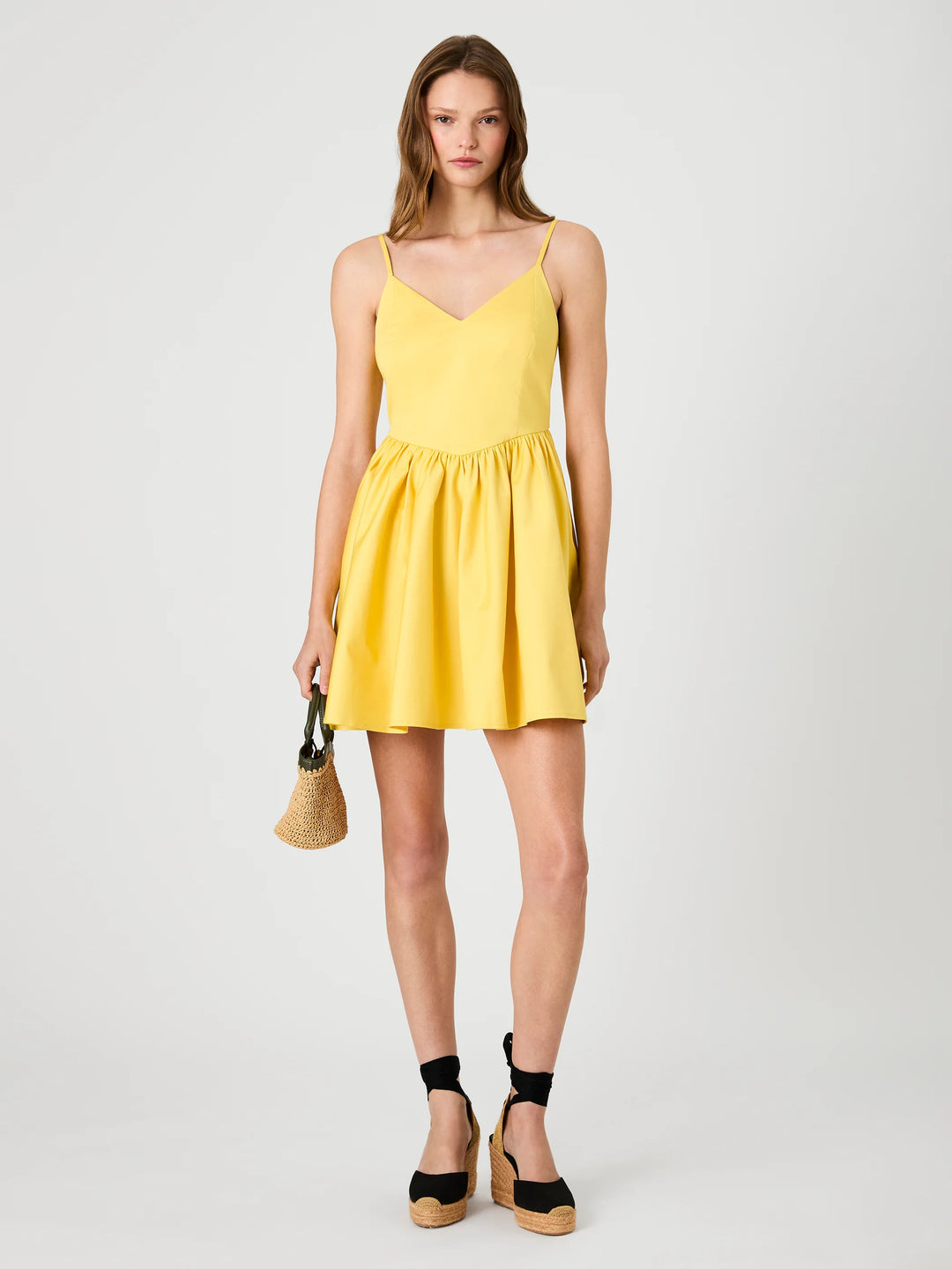 ballerina cut dress Lilah Stretch Ballerina Dress in Summer White
