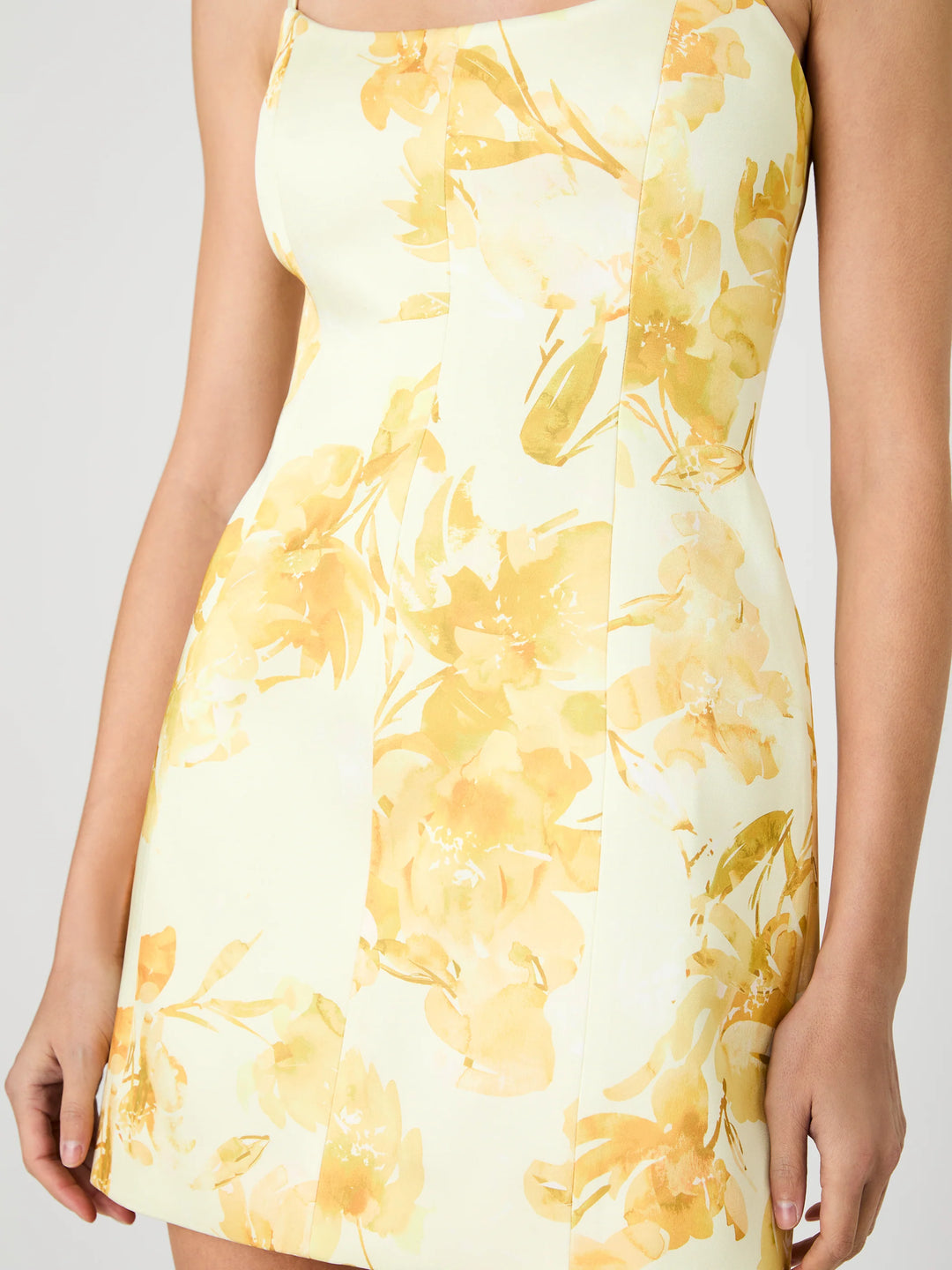 YORK SATIN SOPHIE FLEUR MINI DRESS