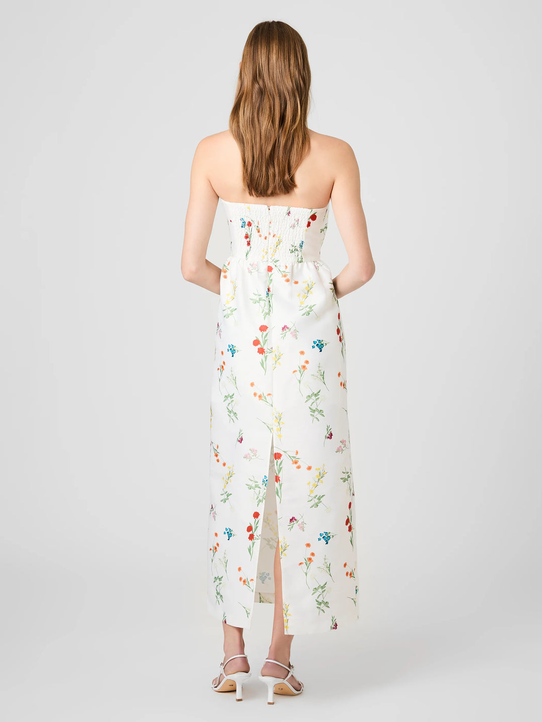 STRUCTURED TAFFETA CHRISTINE FLEUR MAXI DRESS