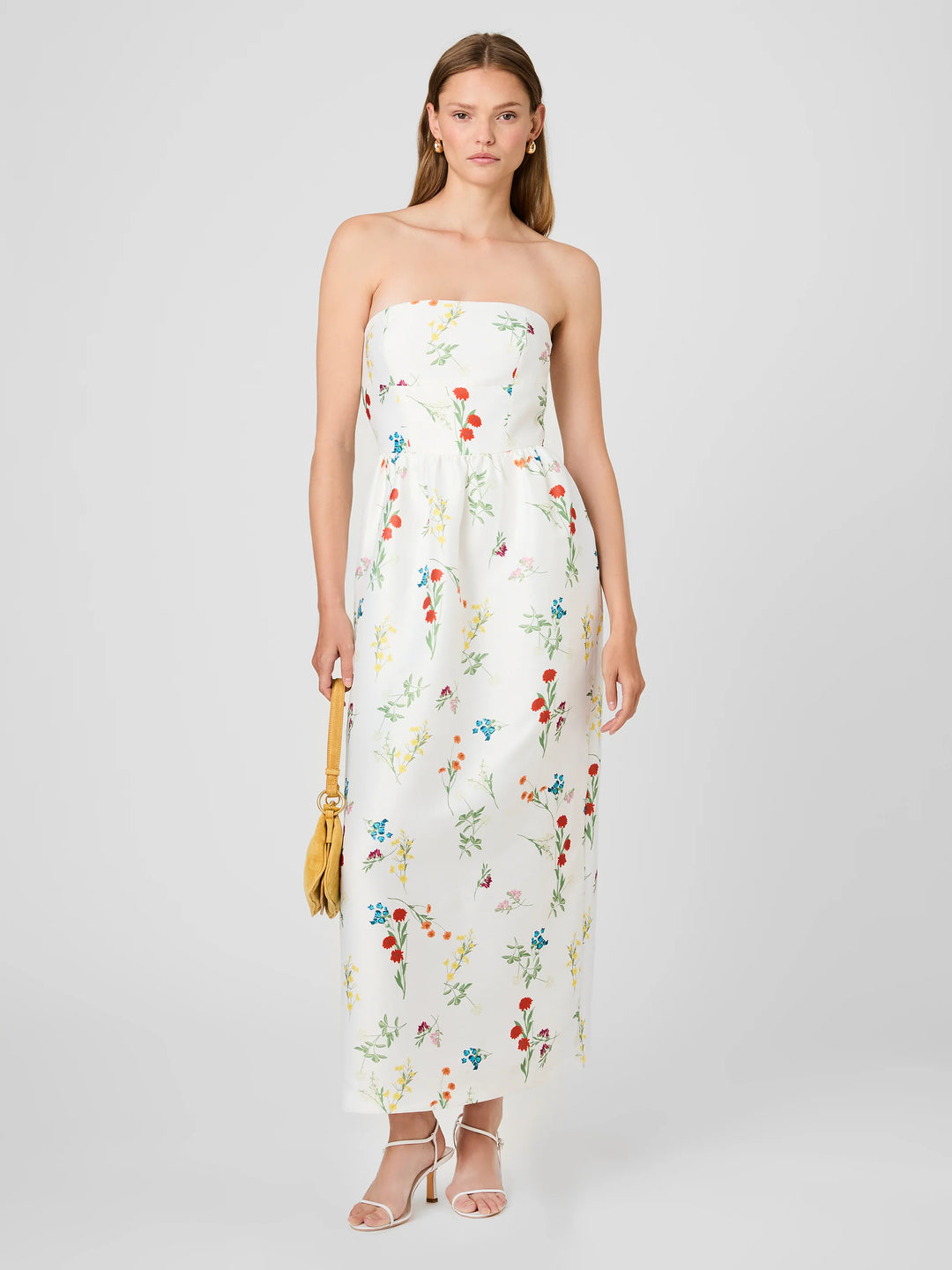 STRUCTURED TAFFETA CHRISTINE FLEUR MAXI DRESS Copper Penny STRUCTURED TAFFETA CHRISTINE FLEUR MAXI DRESS Copper Penny