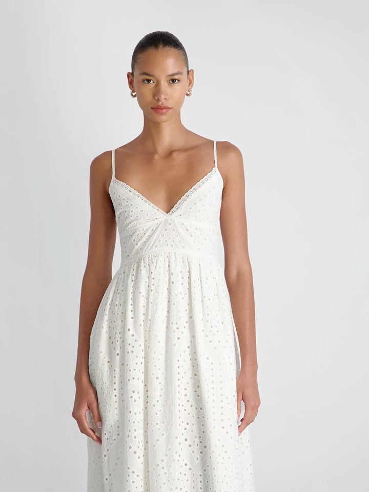 TRINI COTTON EYELET MAXI DRESS