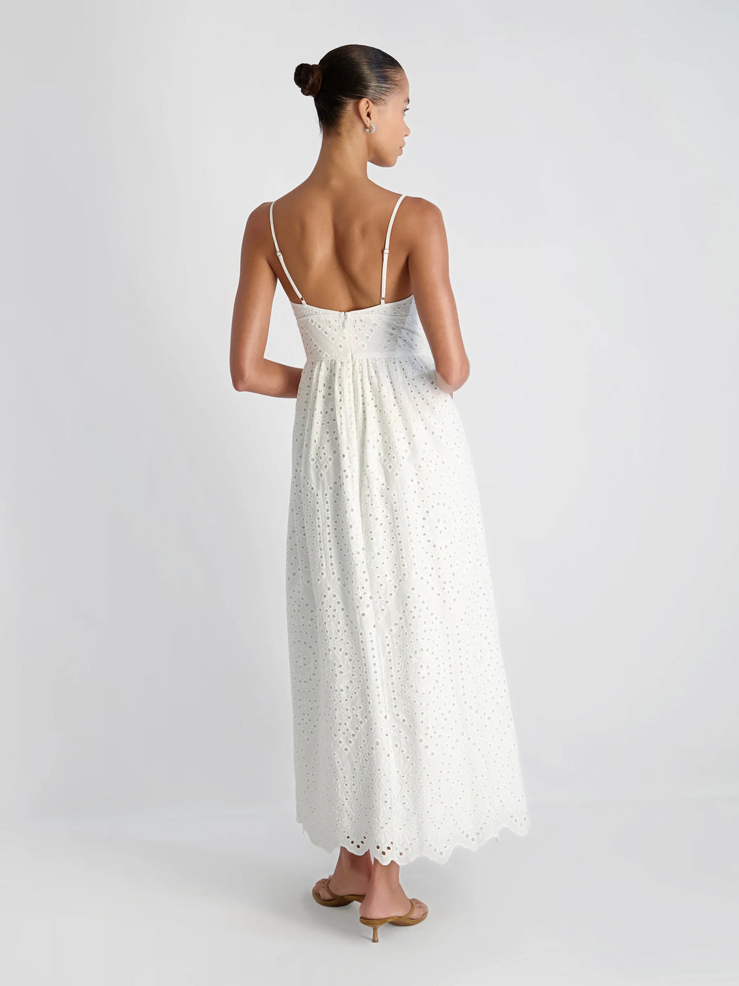 TRINI COTTON EYELET MAXI DRESS