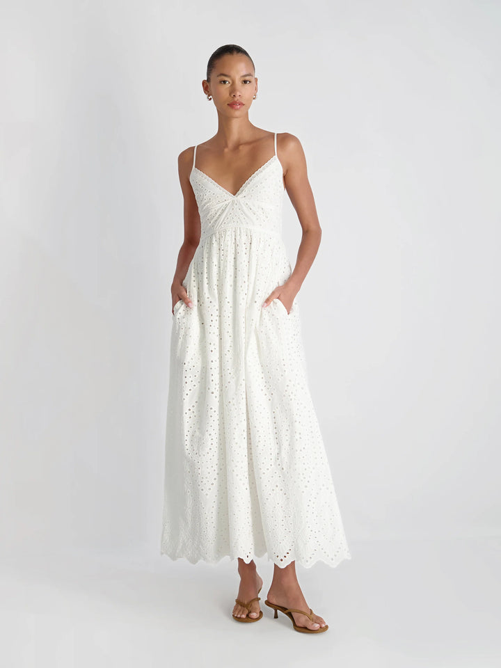 TRINI COTTON EYELET MAXI DRESS