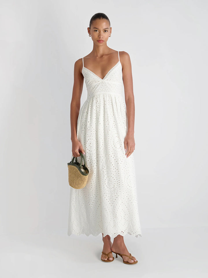 TRINI COTTON EYELET MAXI DRESS