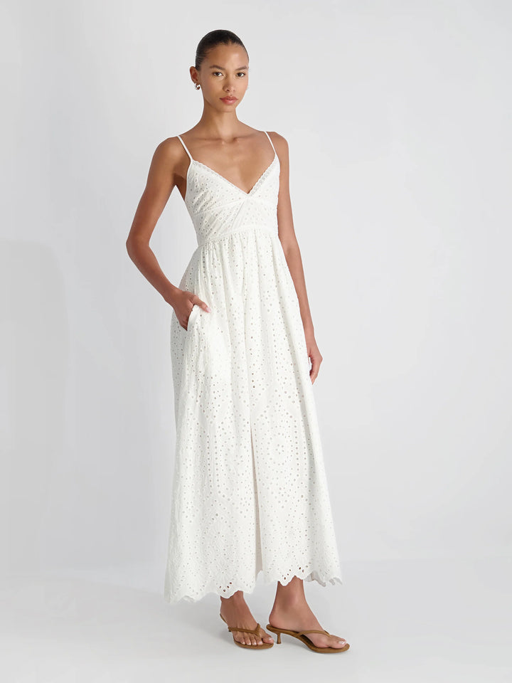 TRINI COTTON EYELET MAXI DRESS