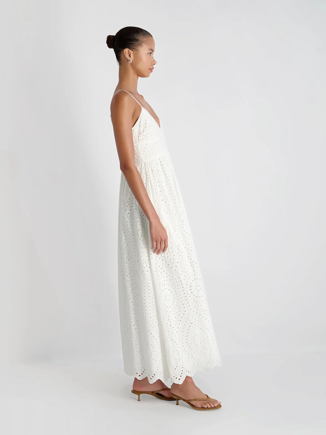 TRINI COTTON EYELET MAXI DRESS