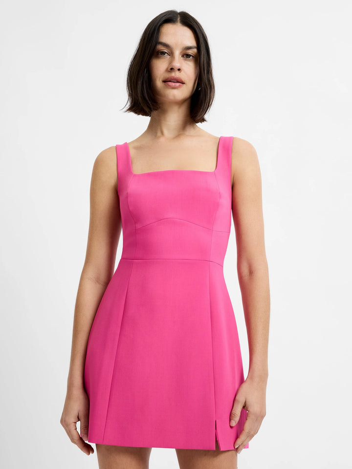 AZRA TWILL SLIT MINI DRESS