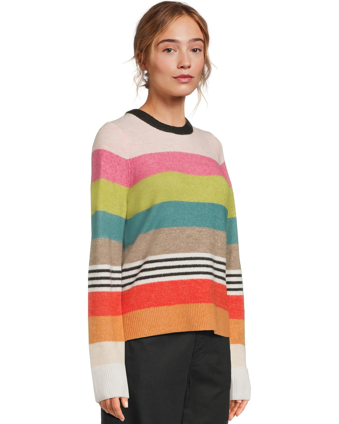 IRENE STRIPE CREW NECK PULLOVER
