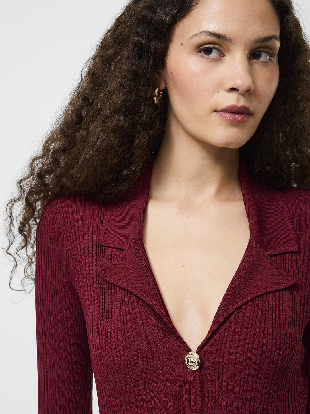 CRINKLE KNIT LONG SLEEVE MAXI DRESS