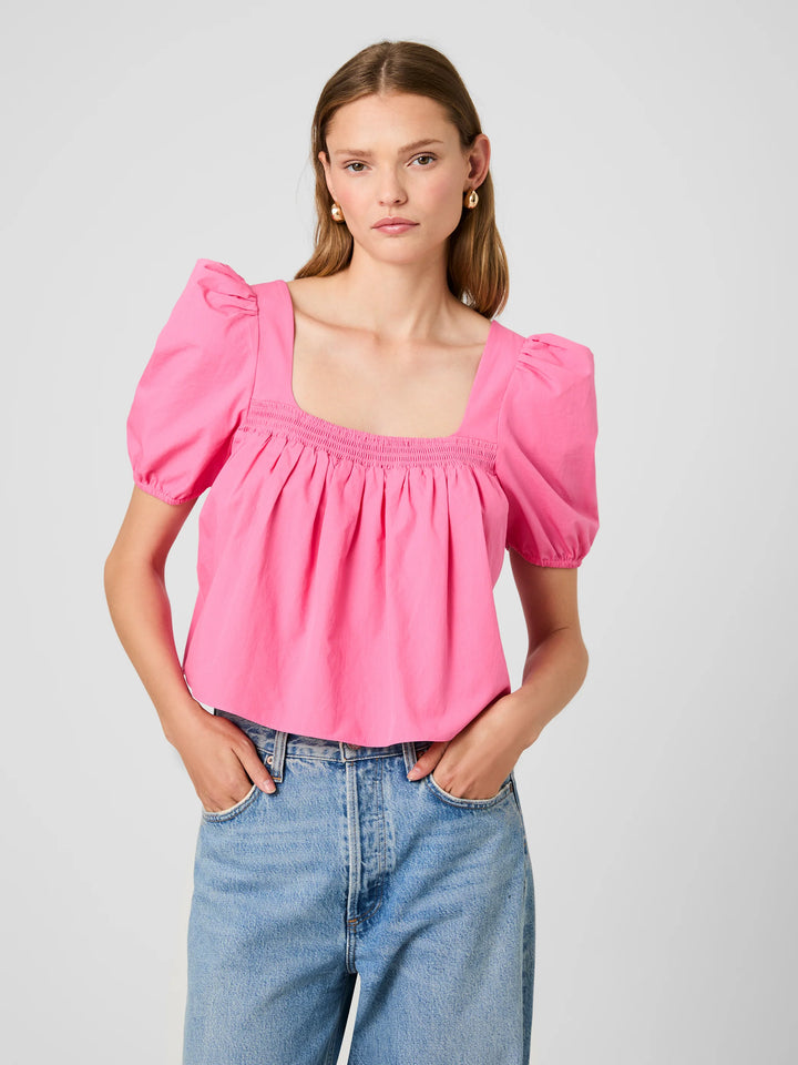 CAMBRIA COTTON PUFF SLEEVE TOP