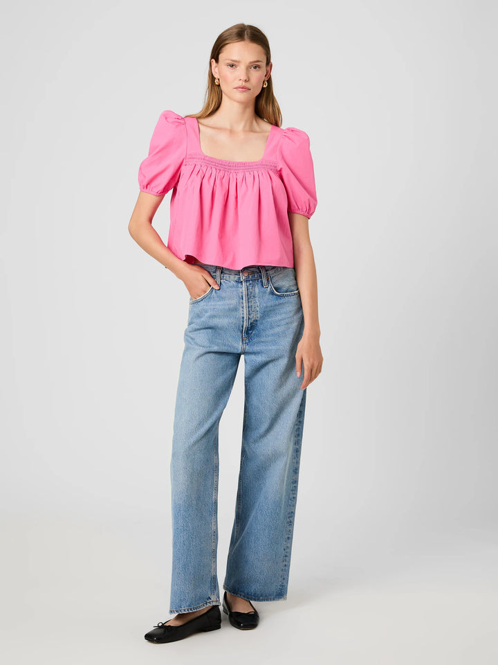 CAMBRIA COTTON PUFF SLEEVE TOP
