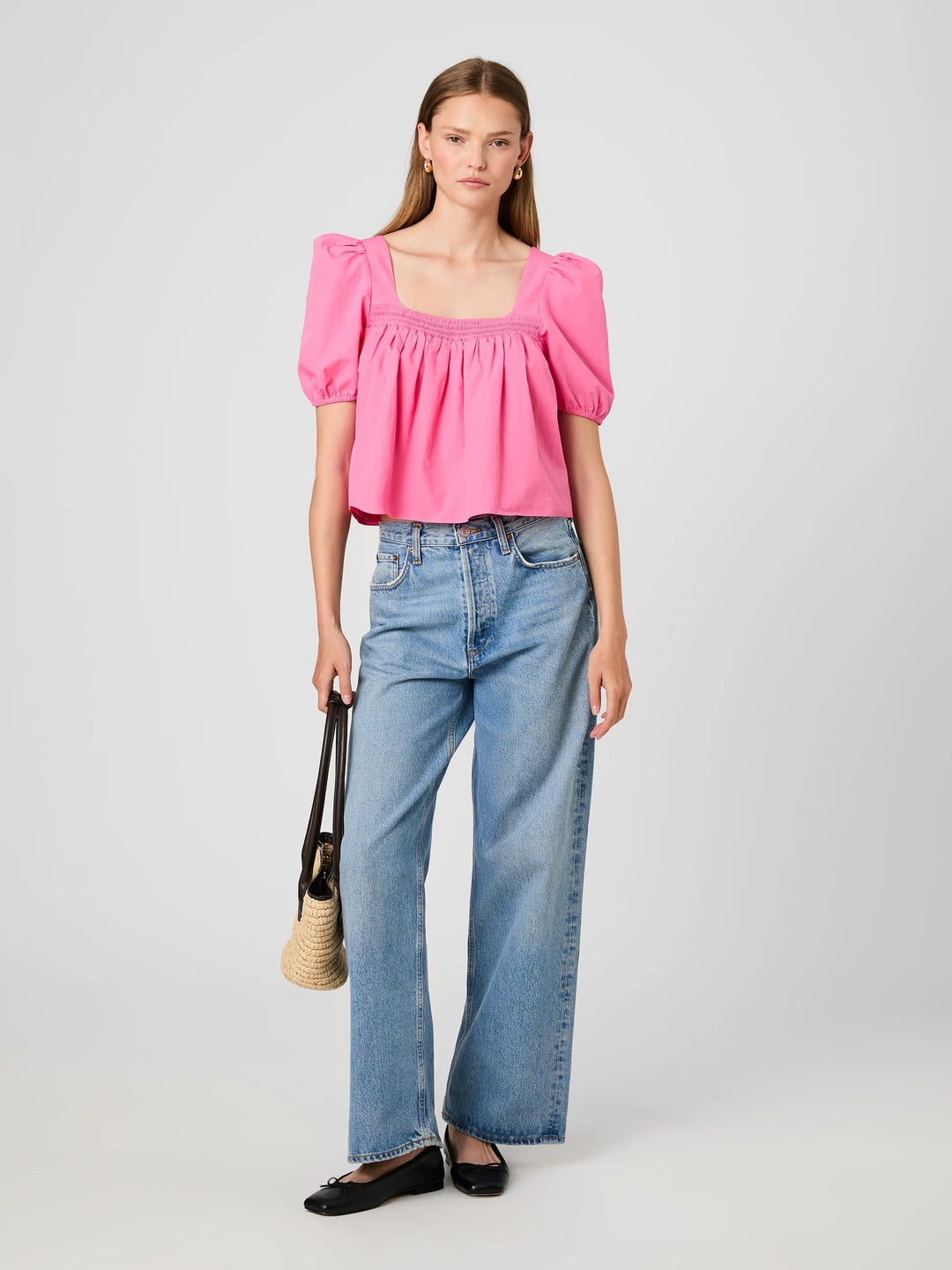 CAMBRIA COTTON PUFF SLEEVE TOP