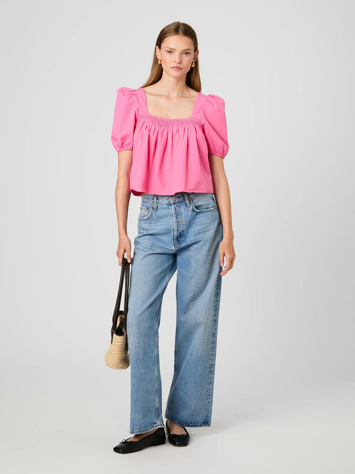 CAMBRIA COTTON PUFF SLEEVE TOP