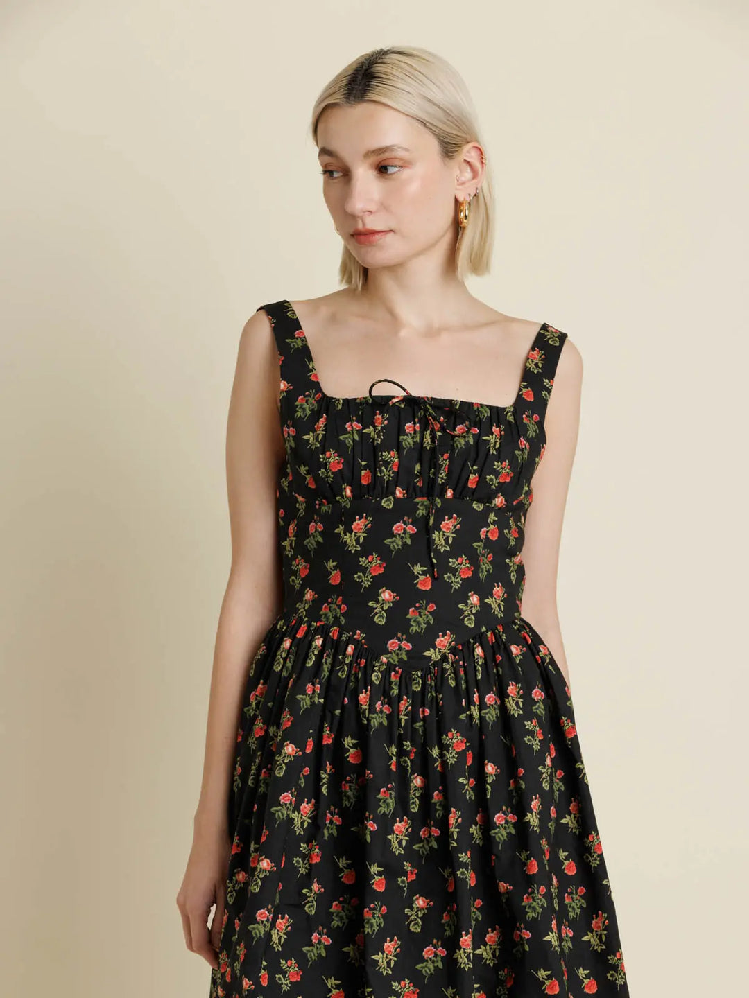 MINI DRESS WITH CORSET STYLE BODICE