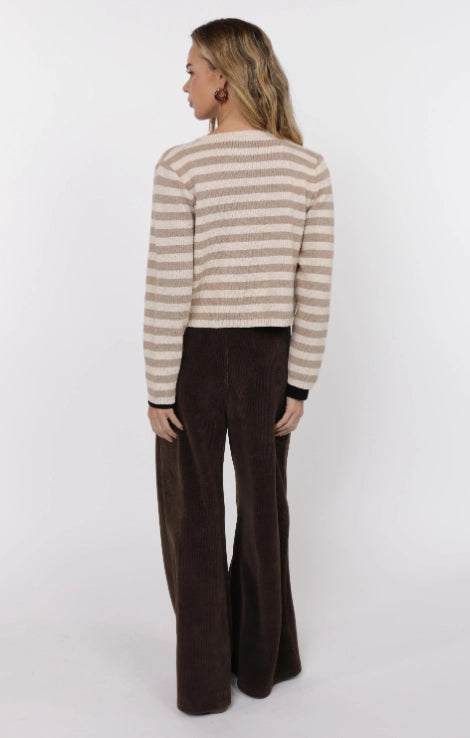 DAPHNE LONG SLEEVE STRIPE CARDIGAN