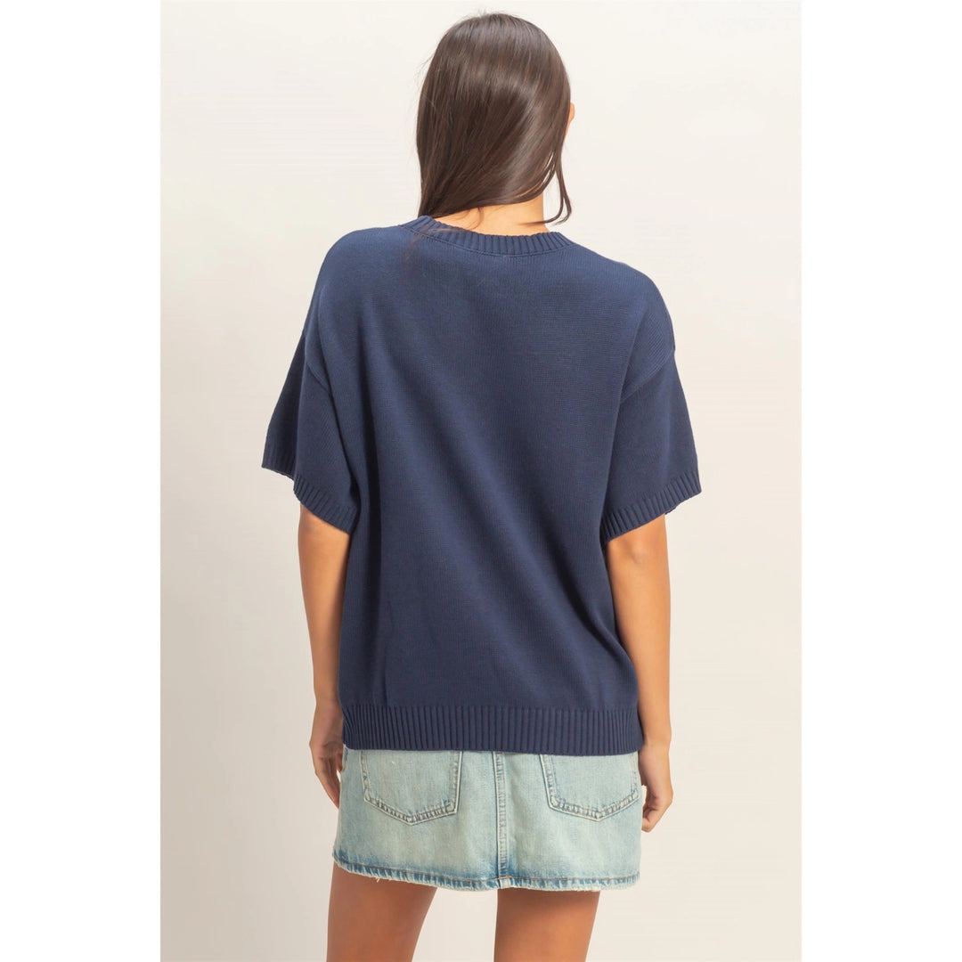 AMERICAN FLAG KNIT TOP