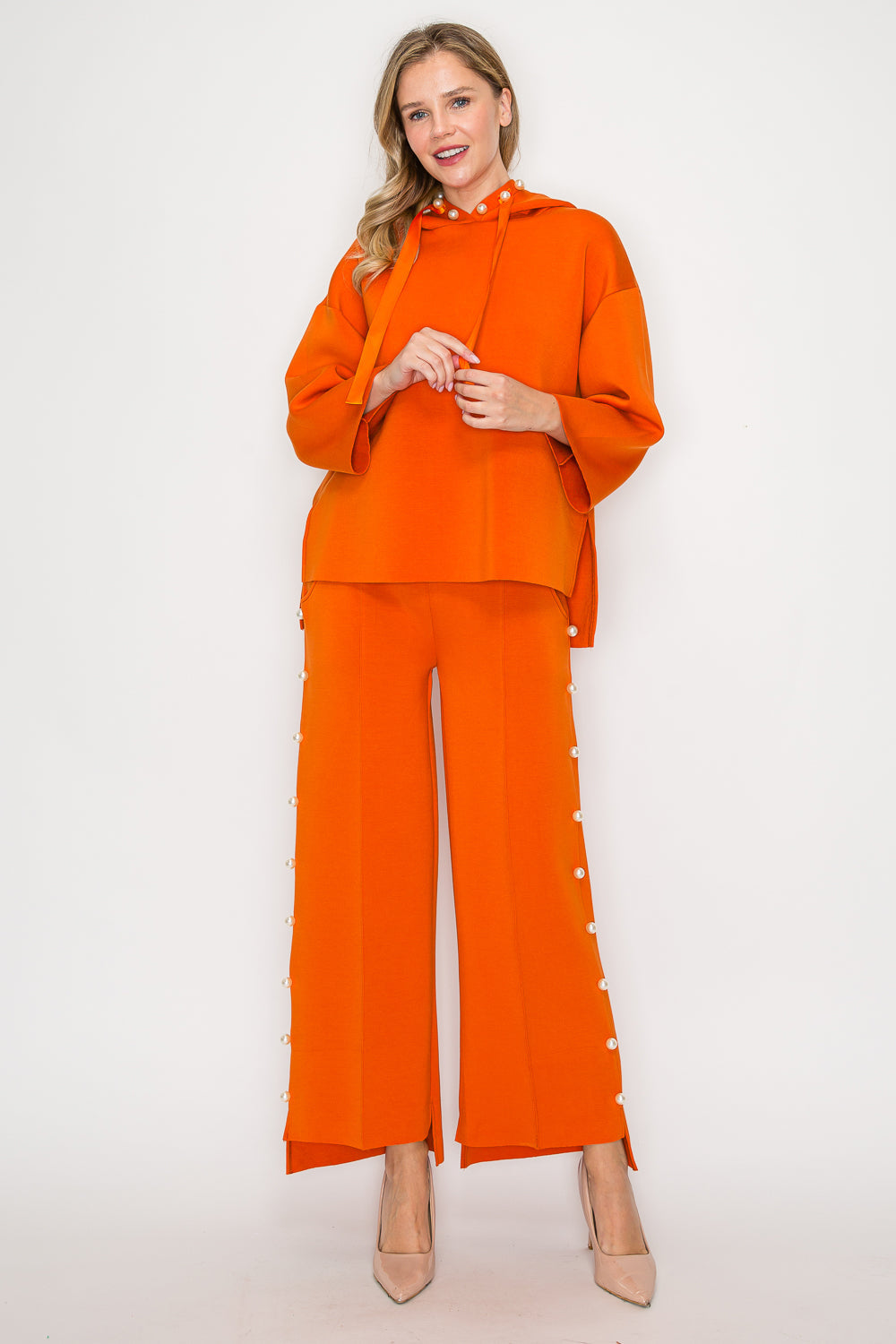 Farrah French Scuba Pearl Pant