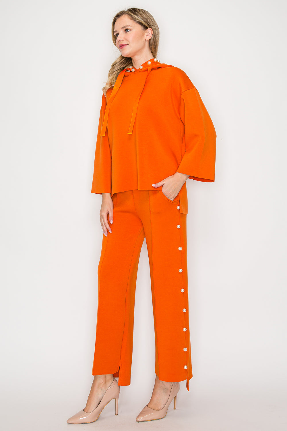 Farrah French Scuba Pearl Pant